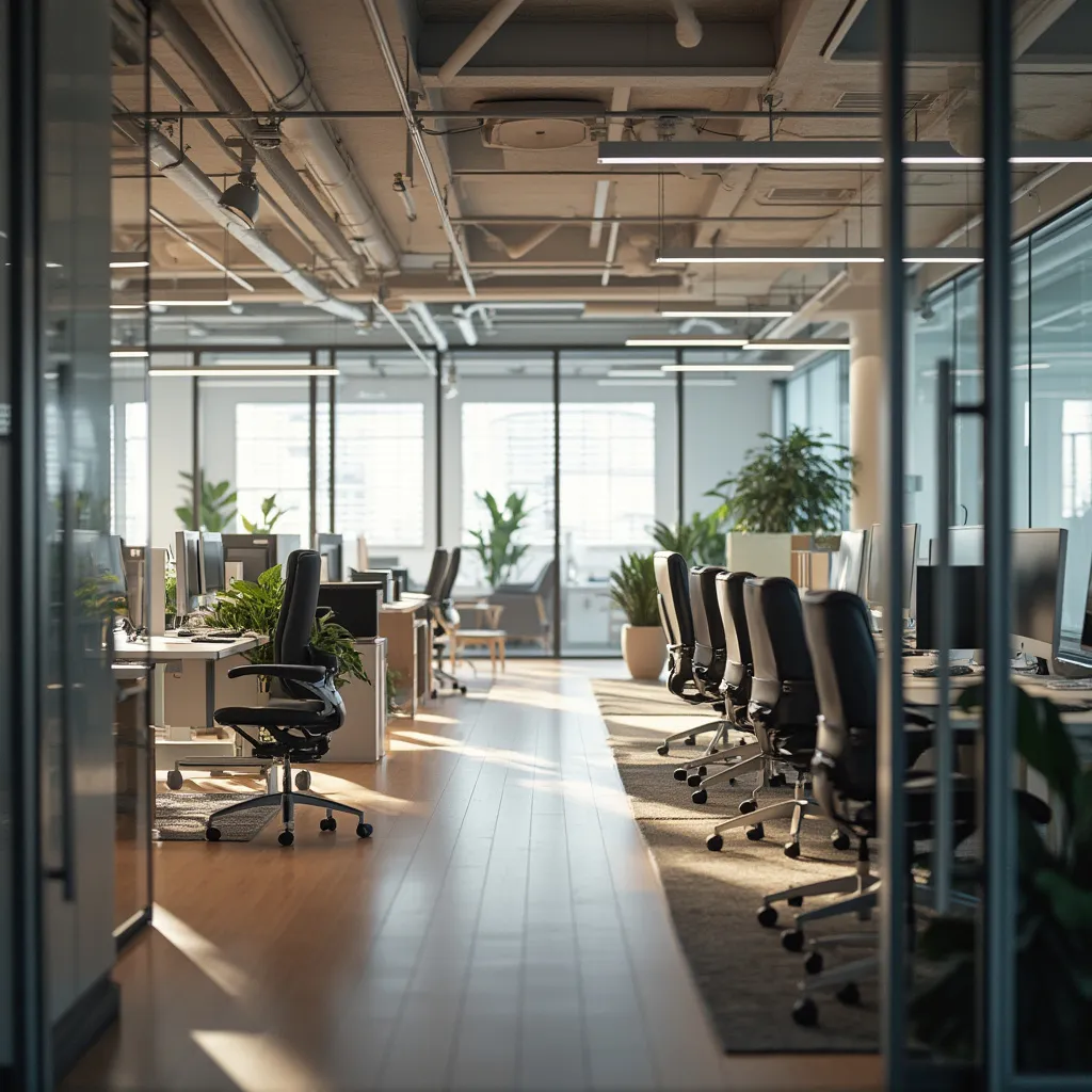 Bureau moderne et collaboratif